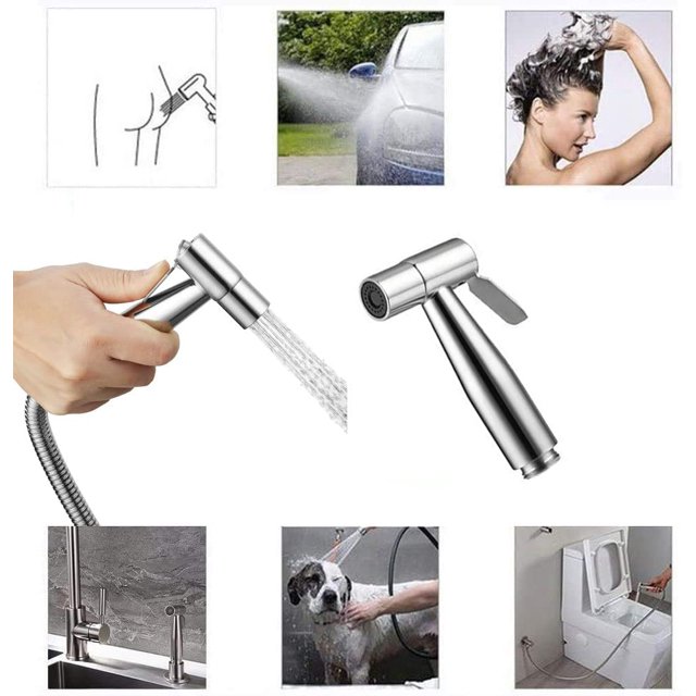 Douchette Bidet, Pulvérisateur Bidet,Tête de Pulvérisation en Acier Inoxydable, Pulvérisation de Toilette, Pression Réglable, pour Les Toilettes, Les Bains pour Animaux de Compagnie ZefeiWu 8390606935557
