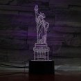 thumbnail image 2 of 3d Night Light Statue Of Liberty Led Night Light Bedroom Table Lamp Color Changing, 2 of 2
