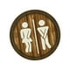 thumbnail image 5 of Letrero de madera para baño, unisex, estilo vintage resistente, fácil de instalar. Letrero de pared para inodoro. Letrero de madera para el baño, idea, 5 of 9