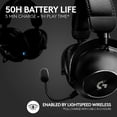 thumbnail image 3 of Restored Logitech G PRO X 2 LIGHTSPEED Wireless Gaming Headset, Detachable Boom Mic for PC, PS5, PS4, Nintendo Switch, Black (Refurbished), 3 of 8