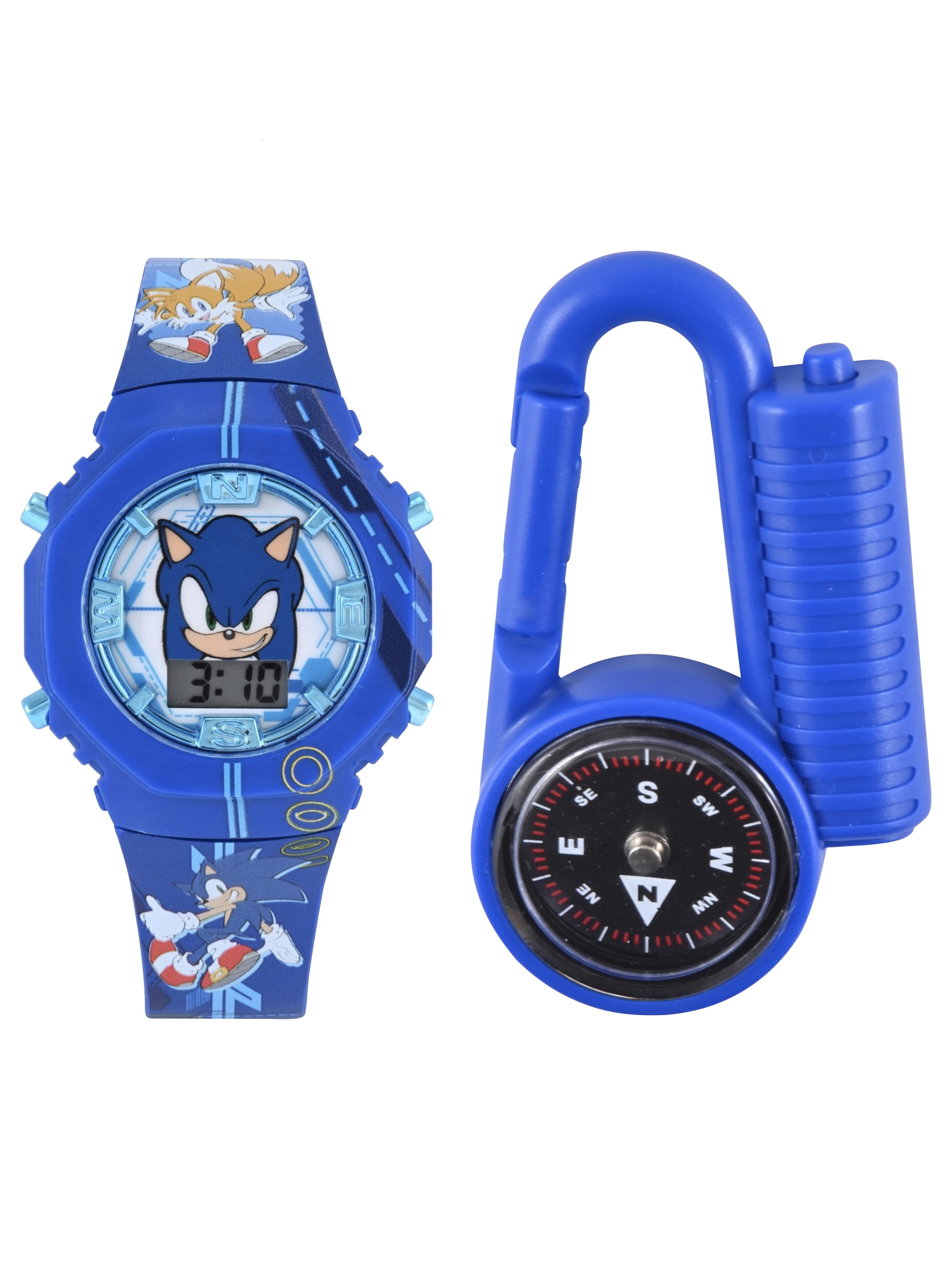 Sonic the Hedgehog ソニック　キャラクロック SEGA Sonic The Hedgehog Light-up Molded Dial LCD Watch with