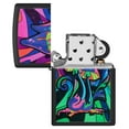 thumbnail image 7 of Zippo Black Light Trippy Mushgroom Black Matte Pocket Lighter, 7 of 7