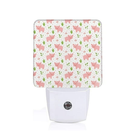 

Naloa Funny Little Pigs Night Lights Plug into Wall Dusk to Dawn Sensor Warm White Led Night Light 0.5W Nightlight suit for Adults Bedroom Bathroom Hallway Kitchen