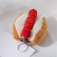 thumbnail image 2 of RKZDSR Cartoon Plush Keychains: Hamburger, French Fries, Hot Dog, and Chicken Leg Designs, 2 of 2