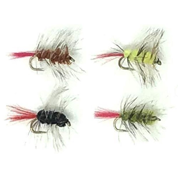 Fly Fishing Wooly Worm Assortment Wet Streamer Flies 24 Hand Tied Worms Black Yellow Green And Brown Walmart Com Walmart Com