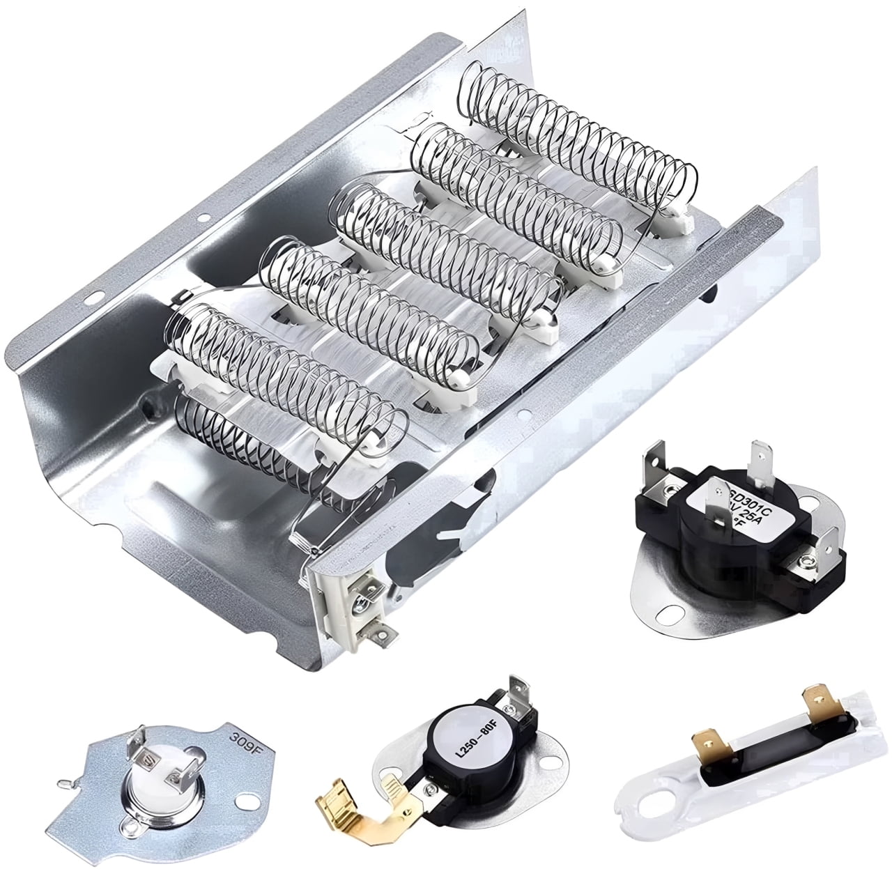 Dryer Heating Element 279838 with Thermostat Thermal Fuse 279816 3392519 Replacement for Whirlpool Kenmore Maytag Amana Dryer