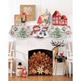 thumbnail image 3 of Vintage Snowman Christmas Fireplace Mantel Scarf Table Runner, Balls Xmas Botanical Tree Winter Garland Mantel Top Tablerunners Dresser Scarves Cover for Windows Party Living Room 90''x17'', 3 of 6