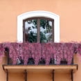 thumbnail image 5 of 4 Pcs Artificial Hanging Plants Topboutique Lifelike Flowers Vine Faux Ferns Artificial Wall Plants Leaves for Indoor and Outdoor Garden Porch Patio Wedding Decoration(Fuchsia,31 in), 5 of 8