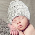 thumbnail image 4 of Baby Hat Toddler Hats Solid Color Breathable Comfortable Cute Warm-keeping Casual Boys Girls Autumn Warm Outdoor Knitting Hat Photography Prop, 4 of 7