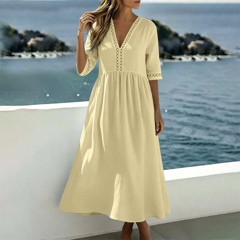 champagne pink long dress A Line V Neck Prom Dresses With Leg Slit, Champagne Lon – morievent Jersey Colors:Champagne Beige Intricate beading enhances its YGroup_DHU42B Purple David's Bridal Blush
