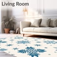 thumbnail image 2 of ODIKA 3'x5' Machine Washable Non-Slip Area Rug, Crystal Enchanted Celebration Welcoming Statement High Traffic Rug, Blue, 655819, 2 of 7