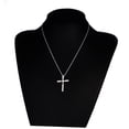 thumbnail image 3 of Milisten Collar De Cruz Con Colgante De Circonia Plateado Para En Fiestas Y, 3 of 8