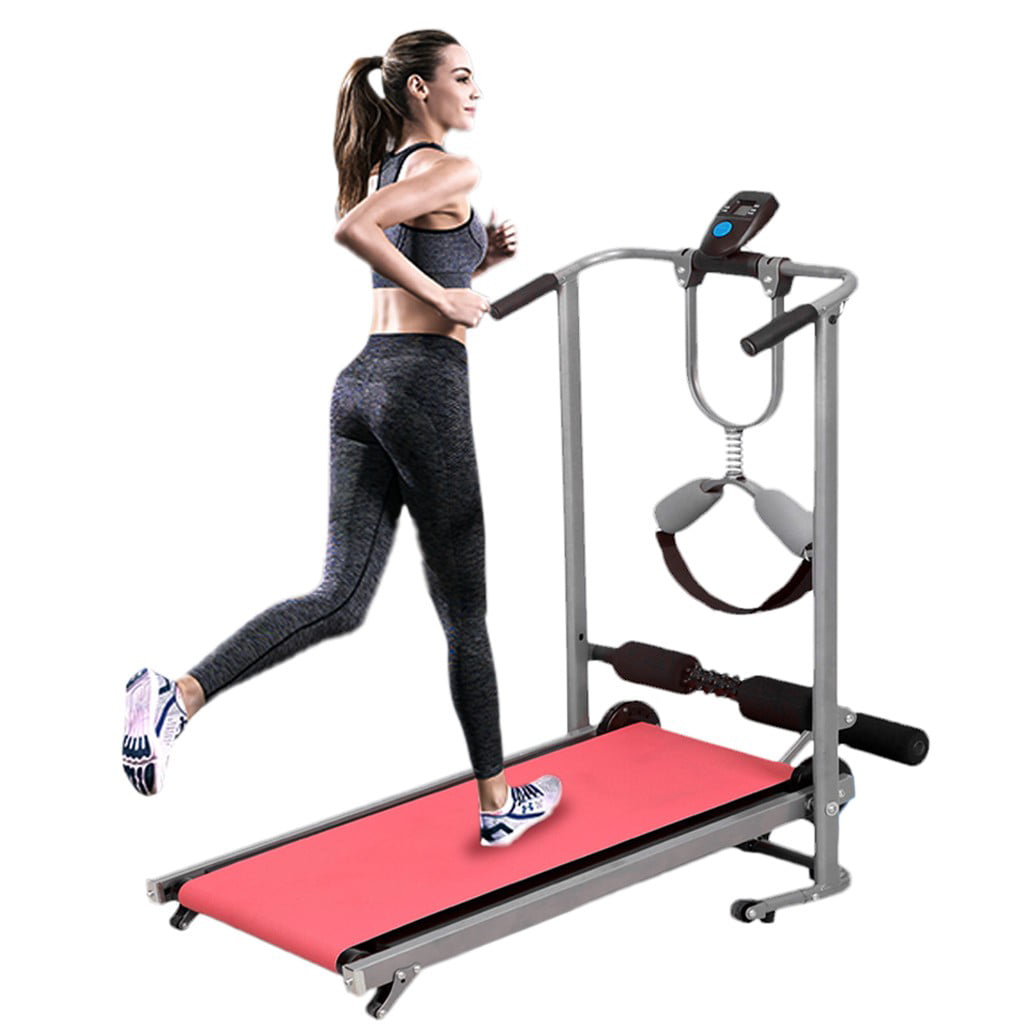 Folding Treadmill Running Jogging Machine Gym Fitness Mechanical Treadmil US 