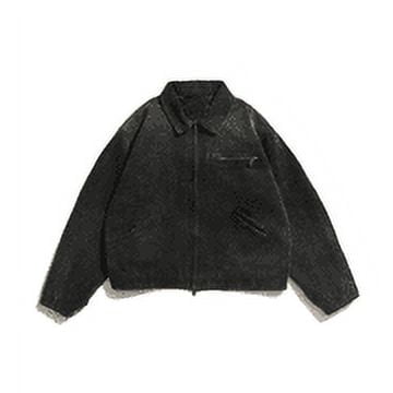 Mens Cotton Vintage Acid Wash Denim Detroit Jacket