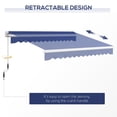 thumbnail image 7 of Retractable Patio Awning 13x8 Ft UV Resistant Cranking Sunshield Midnight Blue, 7 of 7