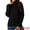 Black, variant on DARING DIVA High Neck Long Sleeve Casual Sweater Warm Pullover S Wine Red
