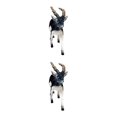 thumbnail image 2 of Baohd Figurines de Cerf Antilope Springbok Miniatures pour 3 Ans et Plus et Noir 2Set, 2 of 6