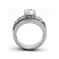 thumbnail image 3 of 4.85 Ct Round Cut Zirconia Stainless Steel Wide Band Engagement Ring Size 6, 3 of 5