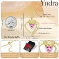 thumbnail image 6 of Yndra 18k Gold Plated Heart Necklace for Women,S925 Sterling Silver October Pink Tourmaline Birthstone Crown Pendant Necklace,Jewelry Gift for Her Wife Mom Girlfriend,Birthday Mother’s Day Gift, 6 of 11