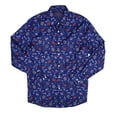 thumbnail image 4 of Tasso Elba Men’s Roman Floral Shirt (Blue Combo, XL), 4 of 7