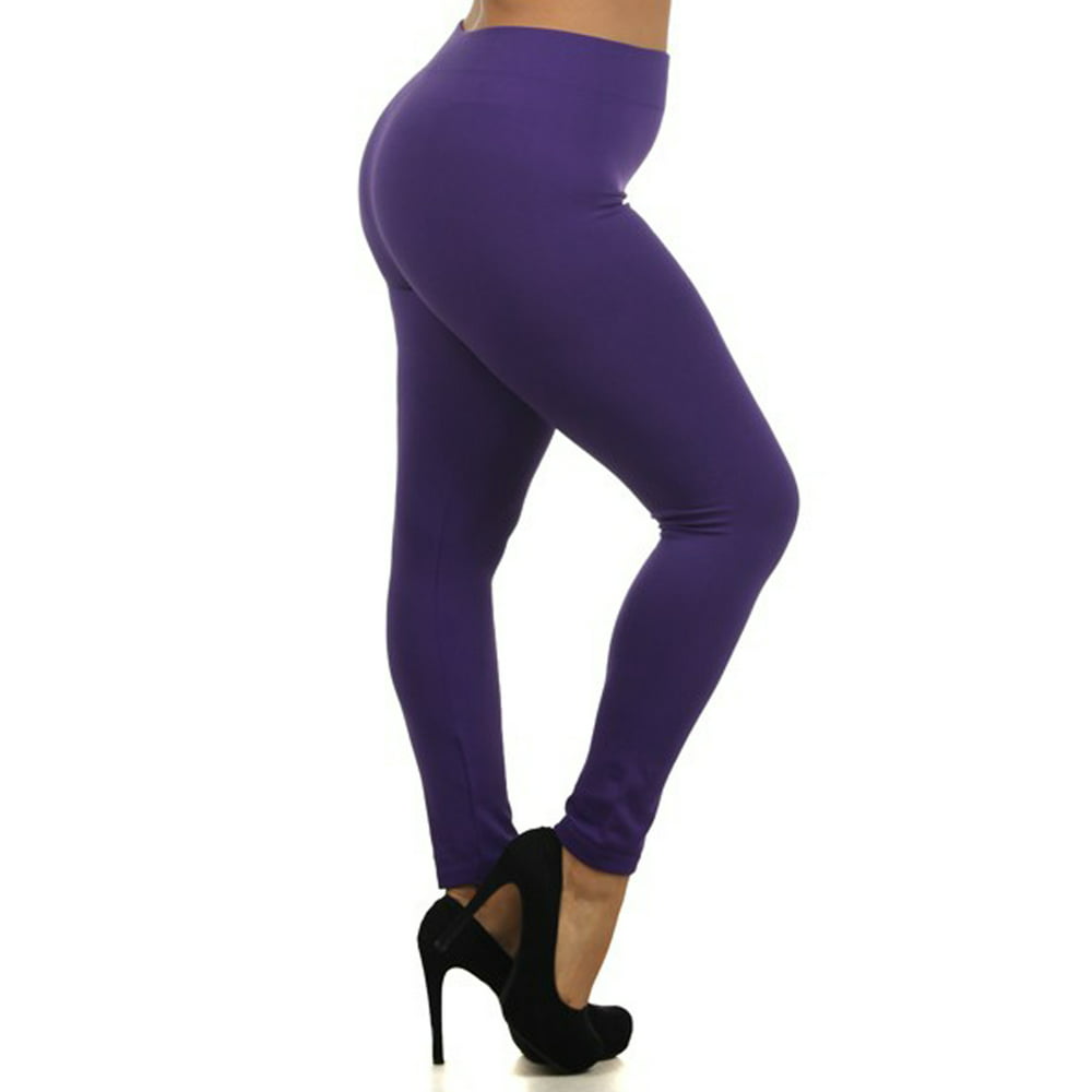 Women's Nike One Icon Clash Crop Leggings Purple Plus Size 3X 