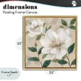 thumbnail image 4 of Stupell Industries Shabby Chic Serene White Blossom with Leaves Gold Floating Frame Canvas Art, 25 x 25, by Nan, 4 of 8