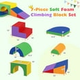 thumbnail image 3 of Gymax 7PCS Soft Foam Climbing Blocks Set w/Slide & Tunnel Waterproof & Easy to Clean, 3 of 10