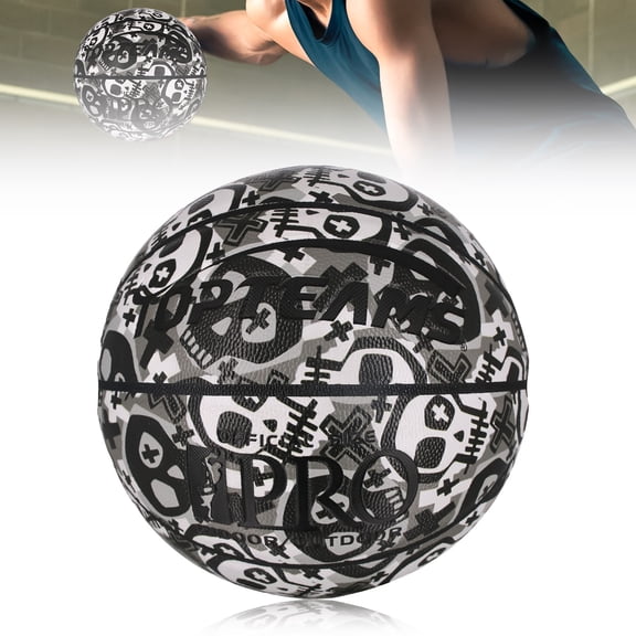 Wosthever Balón de baloncesto de tamaño 7 duradero y versátil para exteriores, tamaño de bandeja para interior Deportes y aire libre