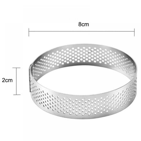

Stainless Round Perforated Round Tart-Ring Mousse Cake Ring Kitchen Baking Kits