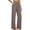 Gray wide leg trousers with pockets a1, variant on Cagogo Women's Wide Leg High Waisted Trousers with Pockets Casual Solid Loose Long Pants Travel Beach Work Lounge Trousers Fashion Comfortable Clothes, Wine S