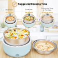 thumbnail image 3 of Electric Lunch Box Food Warmer - Detachable Stainless Steel Food Warming Rice Cooker - (Blue), 3 of 5