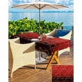 thumbnail image 4 of Red Black Outdoor Tablecloth - 54x80 Inch Rectangle Dining Table Cover, Modern Geometric Abstract Art Watercolor Waterproof Outdoor Table Cloth with Umbrella Hole & Zipper for Picnic/Patio, 4 of 5