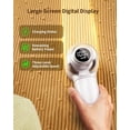 thumbnail image 4 of Large Rechargeable Fabric Shaver with Digital Display, 3 Speed Lint Shaver, 6 Blade Lint Remover for Clothes, Upholstery, Bedding - White, 4 of 7