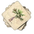 thumbnail image 2 of Carolines Treasures 8480FC Palm Tree Foam Coaster Set of 4 3 1/2 x 3 1/2 multicolor, 2 of 3
