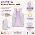 thumbnail image 5 of Lomyolo Toddler Backpack for Girls 3-8, Small Kids Backpack for Preschool Kindergarten, Lightweight School Backpack with Cartoon Patterns, Oxford Bookbag for Travel-PURPLE, 5 of 7