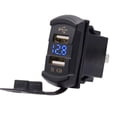 thumbnail image 1 of LED Dual Port USB Charger Socket With Voltmeter SafeCap 12V/24V For Car Boat Marine Motorcycle, 1 of 8