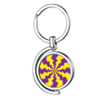 thumbnail image 1 of Ciclo de alucinaciones. Éxtasis repetitivos. Rotating keychain Metal Keyring Holder, 1 of 2