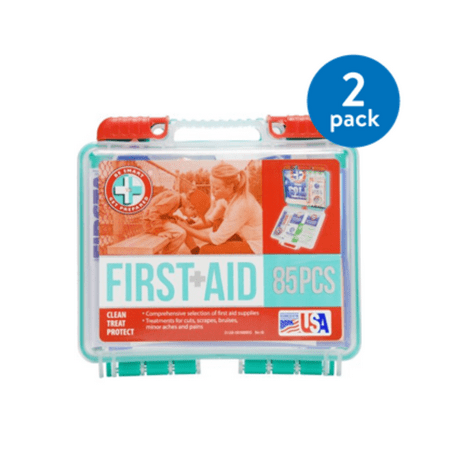 (2 Pack) Be Smart Get Prepared First Aid Kit, 85