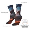 thumbnail image 2 of Yiaed Fire Sky Dragon Print Great elasticity Crew Socks Sports socks for Men and Women, 2 of 5