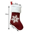 thumbnail image 4 of Hvmvliv Snowflake Embroidered Christmas Stocking Large Size Plush Xmas Stocking Gift Bag Christmas Tree Ornament Red, 4 of 6