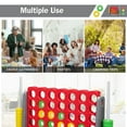 thumbnail image 6 of Nyeekoy Jumbo 4-to-Score Game Set with Mini 3D Version Four-in-a-Row, Scoreboard and Nylon Rope for Kids and Adults,Red + Gray, 6 of 8