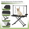 thumbnail image 7 of Sturdy 47'' Black Large Dog Grooming Table X-Lift Adjustable Height Pet Station with Leash & Tool Organizer, 7 of 7