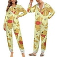 thumbnail image 6 of Winnie The Pooh Women Men Pajamas Zipper Onesie Jumpsuit Hooded One Piece Sleepwear, 6 of 8
