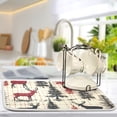 thumbnail image 5 of Yayeee Dish Drying Mat for Kitchen Counter 16"x18" Microfiber Absorbent Pad, Red Deer, 5 of 7