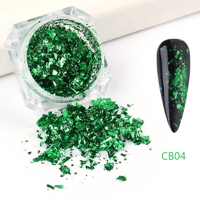 Copos de ópalo de fuego de cristal, lentejuelas para uñas, purpurina holográfica púrpura, polvo cromado DIY para uñas de primavera, lentejuelas de manicura GL1857 Tan Jianjun unisex