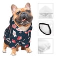 thumbnail image 3 of Gaeub Cherry Blossoms Dog Hoodie Sweatshirts Warm Dog Clothes for Small Dogs,Puppy and Cat Costume-Small, 3 of 7