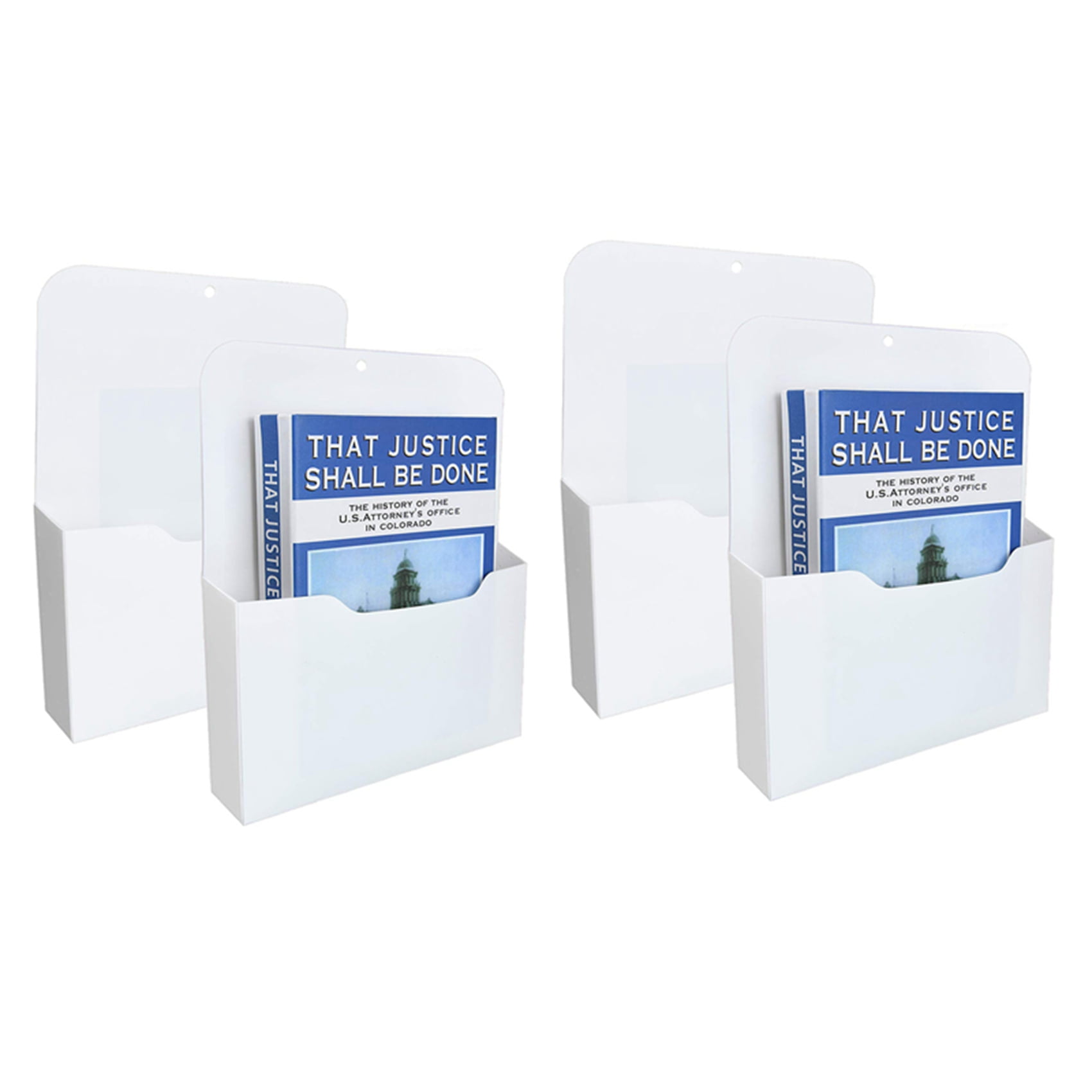 4 Pack File Holder Paper Holder, Pocket Organizer,Hanging Wall File Organizer Office