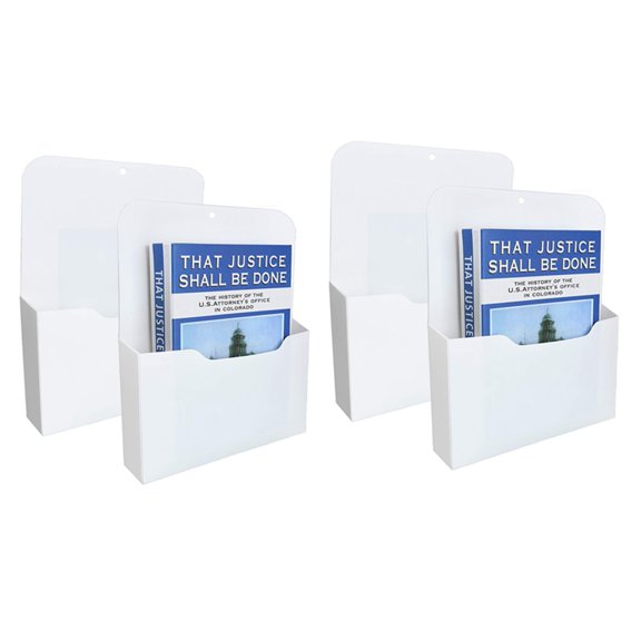 2025 New! 4 Pack Magnetic File Holder - Paper Holder, Pocket Organizer,Hanging Wall Organizer Office Supplies Storage