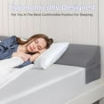 thumbnail image 7 of King Size Bed Wedge Pillow for Headboard/Bed Wedge Gap Filler/Mattress Gap Filler/Wedge Pillow Headboard to Close The Gap (0-6") Between Your Headboard and Mattress, (Grey 76"x10"x7"), 7 of 7