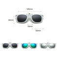 thumbnail image 2 of TOP-MAX Fashionable Retro Polarized Sunglasses Clip Flip-up Glasses Clip for Outdoor UV400 White Framed (2pcs, Blue Green), 2 of 6